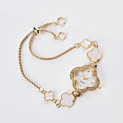 Schmuck-Armbanduhr "Blüte" Vintage-Stil