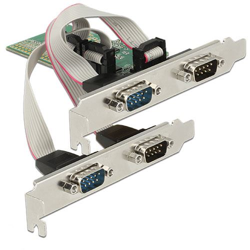 Delock PCI Expr Card 4x D-Sub9 (je 2 auf Slotblech)