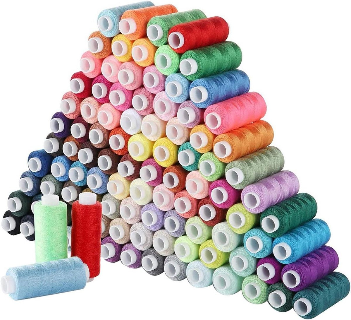 Naaiset Garen Set met 100 Kleuren en 250 Meter Multicolor