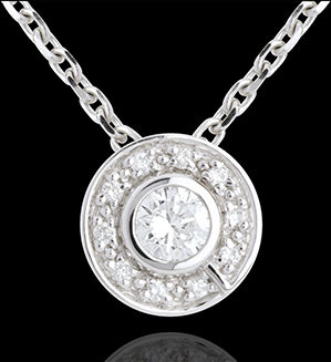 Edenly AnhÃ¤nger Knopf in Weissgold - 0.25 Karat
