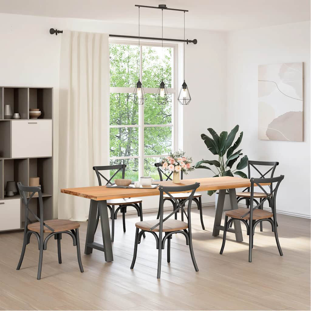17 Stories Sarbash Table Leg Anthracite 73cm H x 50cm W