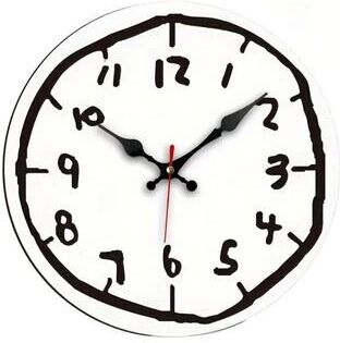 Daily Discovery Digital Wall Clock Cartoon Design Silent Round Hanging Clock For Home Decor style 3