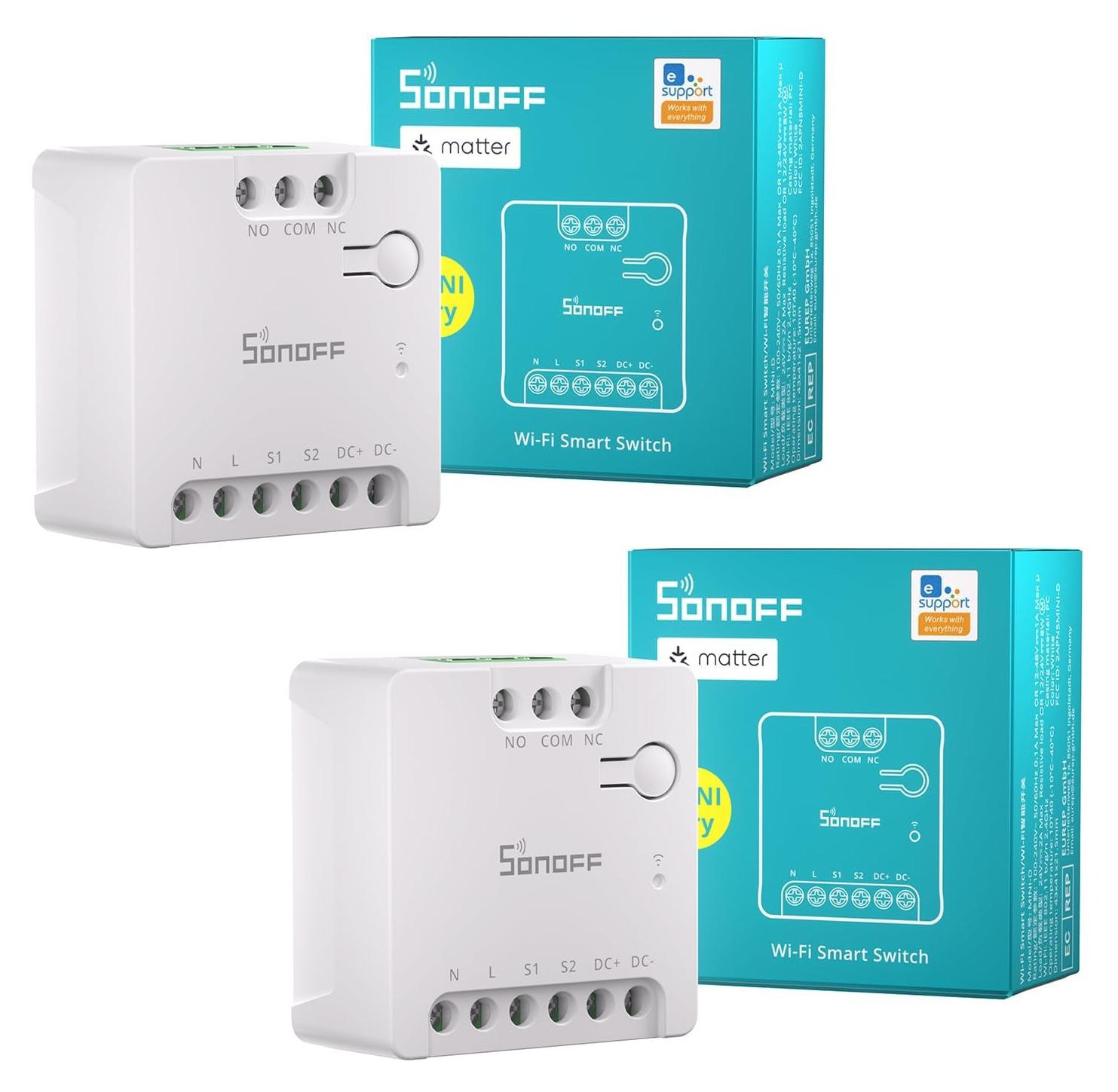 Dripio Smart Switch 2-pack WiFi Matter droogcontact 8W