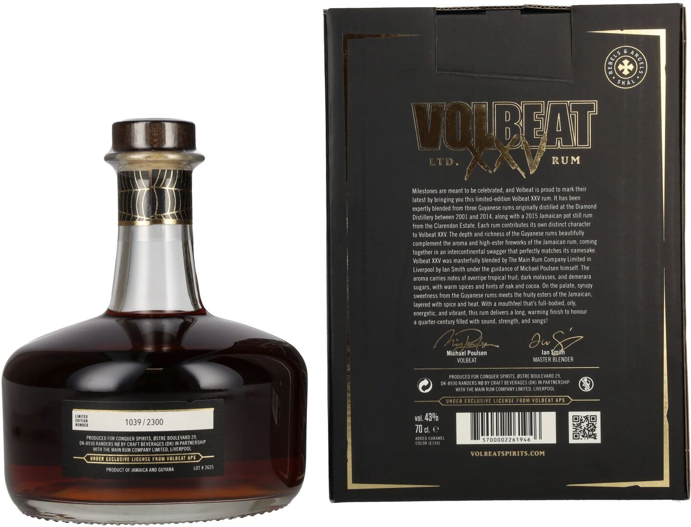 Volbeat Rum Volbeat XXV Premium Artisan Blend Rum Limited Edition 43% Vol. 0,7l in Geschenkbox
