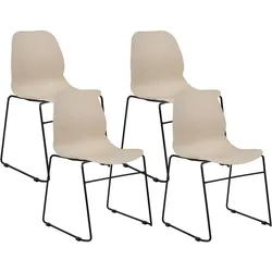 ESSZIMMERSTUHL 4er-Set Kunststoff Beige Panora