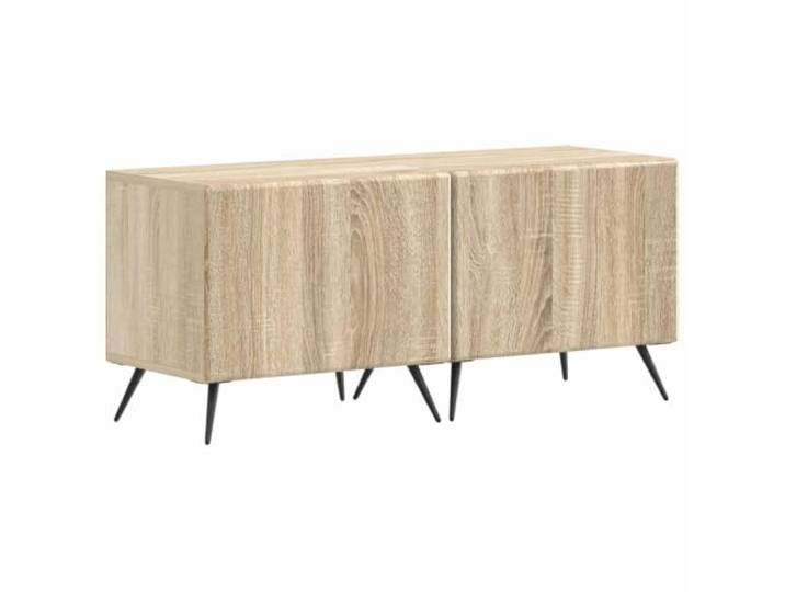 KGFHERENB 2er Set TV-Schrank Sonoma Eiche 49x35x43 cm Holzwerkstoff Kompakte Phonomöbel im 2er-Set für Wohnzimmer und Schlafzimmer, beidseitig montierbare Türen für flexiblen Stauraum.