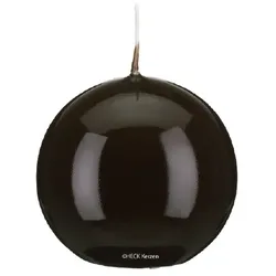 Kopschitz Kerzen Kerzen Kugelkerzen Klarlack Hochglanz Chocolate, Ø 80 mm, 8 Stück