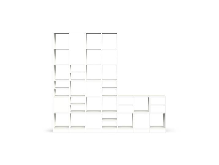 Rangement sur mesure - Système d'armoires avec de nombreuses options Mélaminé premium Blanc