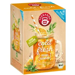 TEEKANNE Bio Früchtetee cold & fresh Orange-Rosmarin 15 Portionen