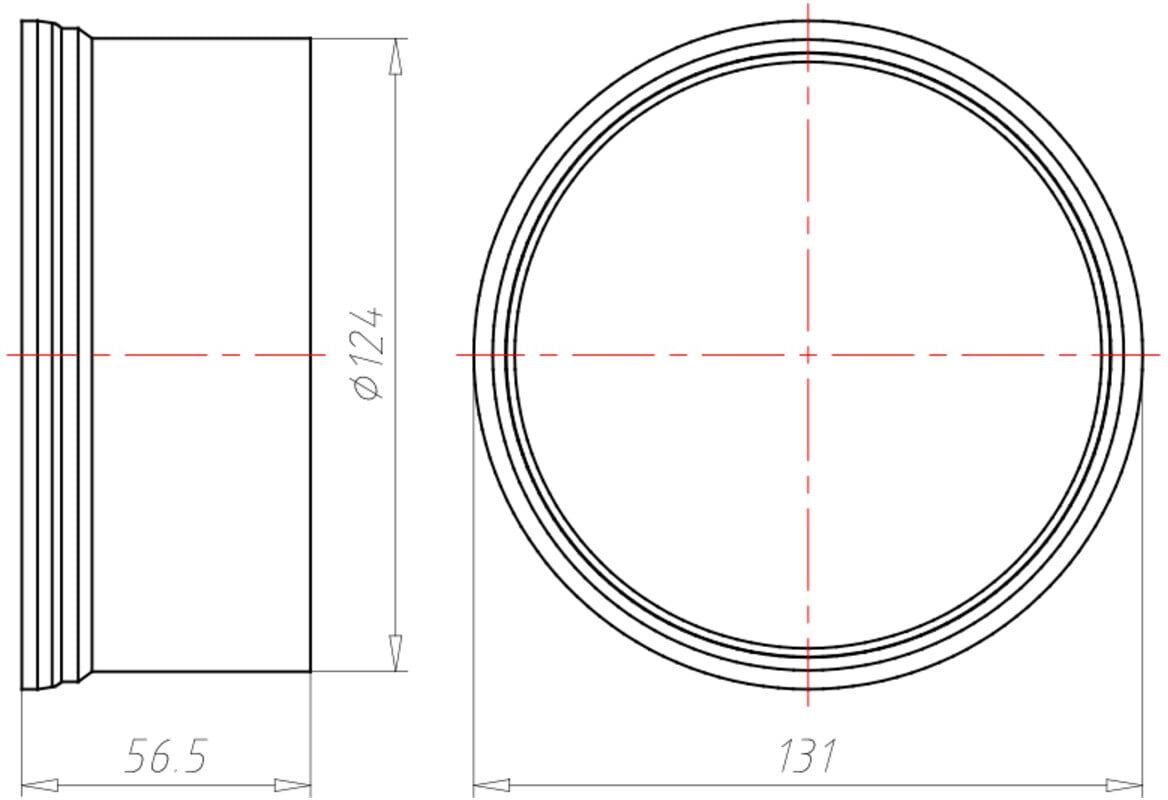 Kaiser Verlängerungsring 1281-50 Einbauhöhe 50mm)