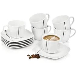 SÄNGER Kaffeeservice Bilgola Black Lines 12 teilig für 6 Personen