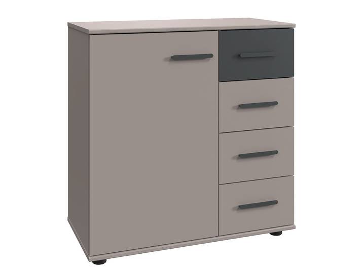Kommode Digit 81 x 83 x 41cm Grau/Beige/Saharagrau/Graphit