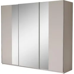 SCHWEBETÜRENSCHRANK Perla mit 2 Türen und Spiegel, 250 cm, Sandbeige