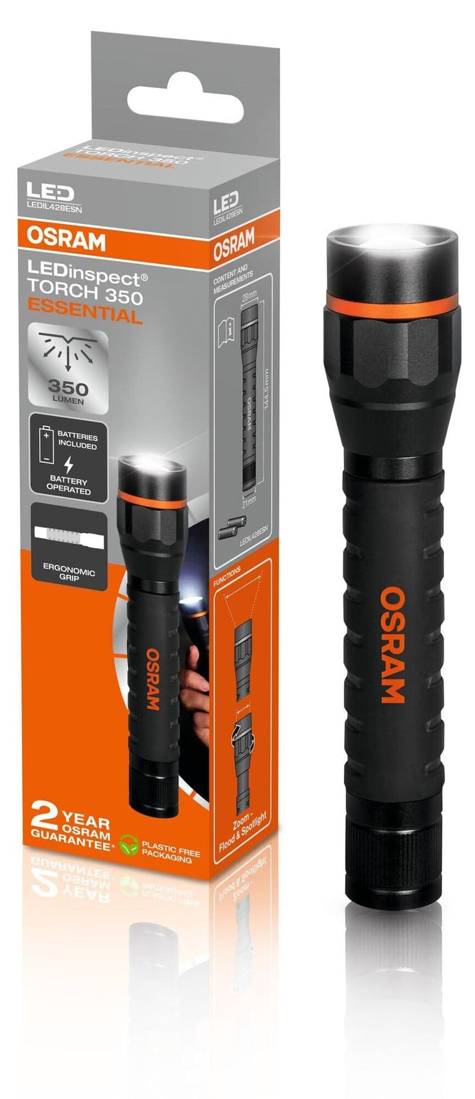 Osram LED Werklamp, 350 lumen, 4,0 watt, 6500K, Inspectielamp