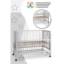 Tissi Beistelbett Hajo / Babybett, Tissi: Seidenbeige
