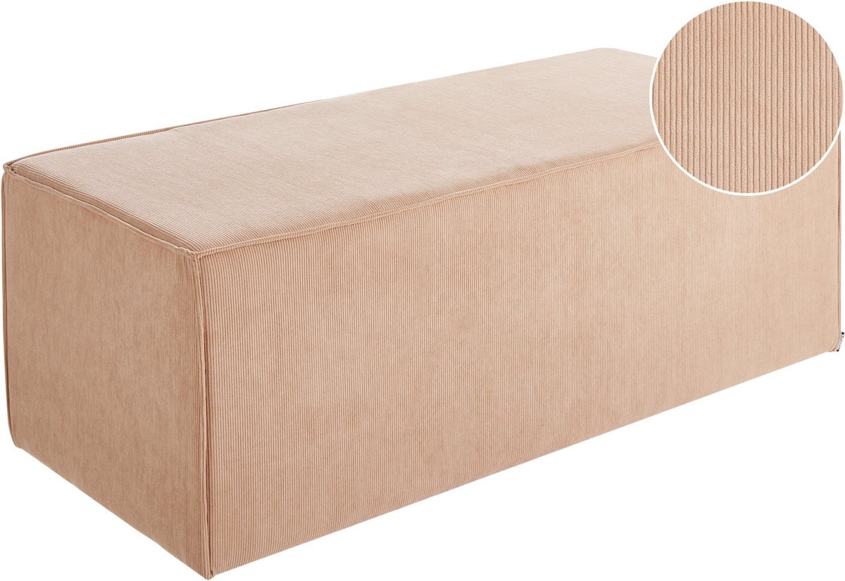 Beliani Poef Vinita - Beige - Corduroy