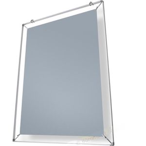 Showdown-Displays Poster-Spannrahmen mit Krokodilklemmen, aus Aluminium Rundrohr-Profil, für DIN A1