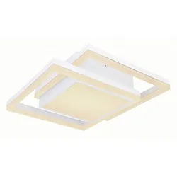 Globo 67225-24FSH Squares Deckenleuchte Metall Weiß, Led