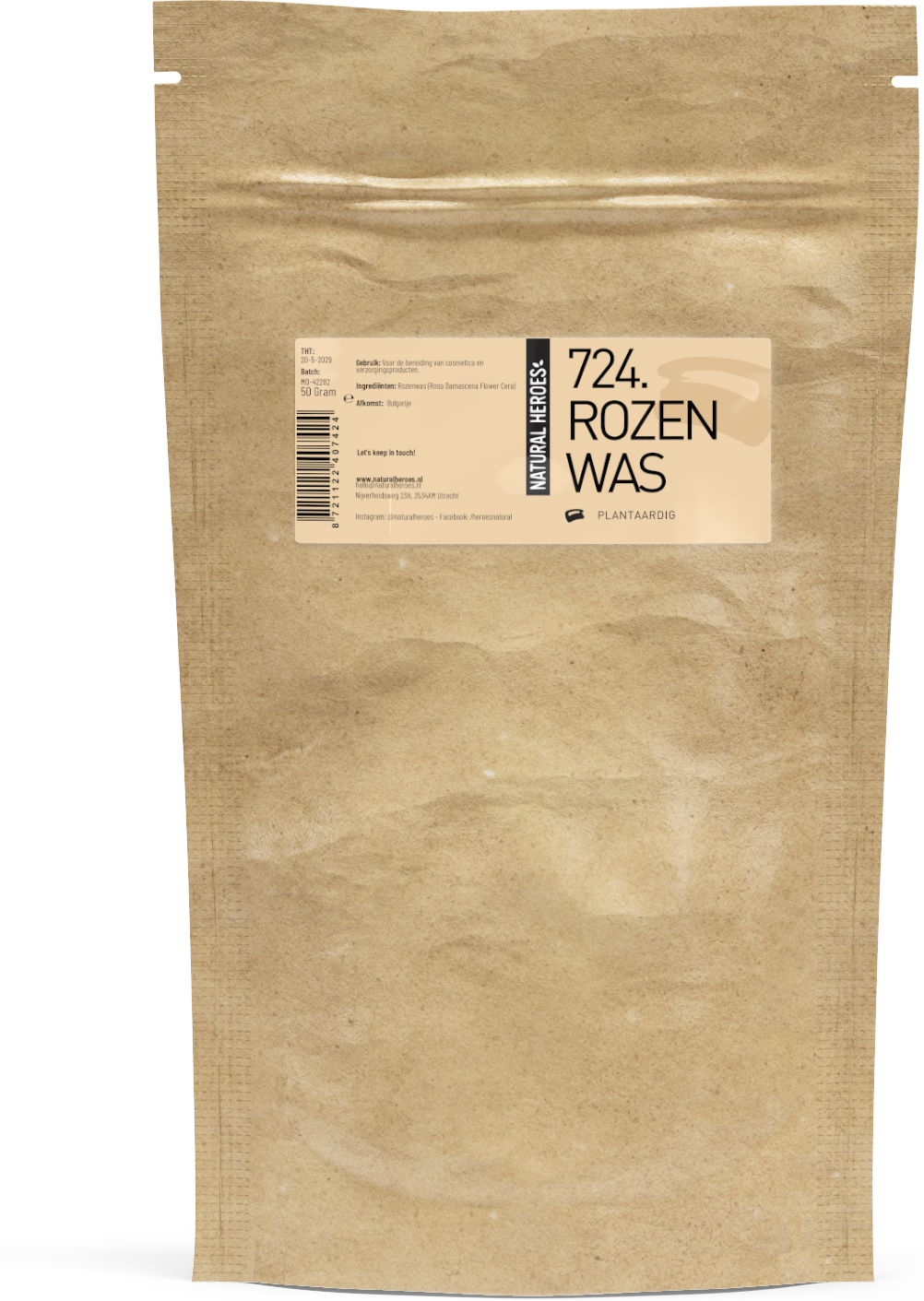 Natural Heroes Rozenwas - 50gr