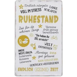 Deko Schild Rente