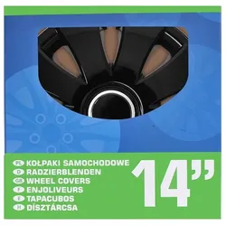 ProPlus, Radkappen, Radblenden-Set Aura schwarz 14 Zoll 4 Stück im Displaykarton (4 Stk., 14")