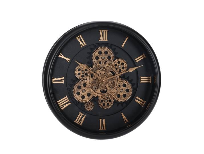 Wanduhr 40 cm schwarz/gold