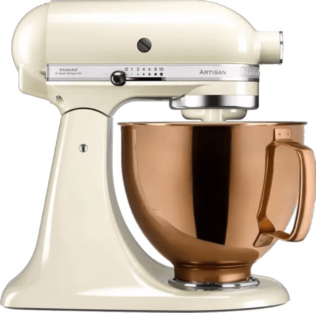 KitchenAid Artisan Mixer 5KSM125 Amandelwit met Design Mengkom Koper