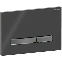 Geberit Sigma 50 Square Betätigungsplatte 115671DW2 Deckplatte schwarz, Platte/Taste schwarzchrom, für 2-Mengen-Spülung