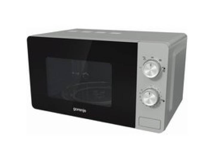 Four à micro-ondes argent - Gorenje - 17 l - 700 W - Commande mécanique - Ouverture par bouton - Intérieur en émail