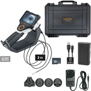 Laserliner Endoskop-Kamera 082.281A, VideoFlex Micro, mit LED, 2m Kabel, IP68, Display 1280x720 Pixel, Kopf Ø 3,9mm, PC