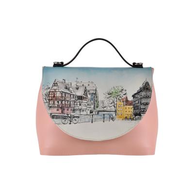 Henkeltasche DOGO "Handy Umhängetasche Take A Walk Schultertasche", Damen, Gr. B/H/T: 24cm x 12cm onesize, rosa, Kunstleder, Taschen, Handgefertigt