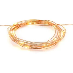 50x LED-Dekoleuchten, kupferfarben, 1,90m