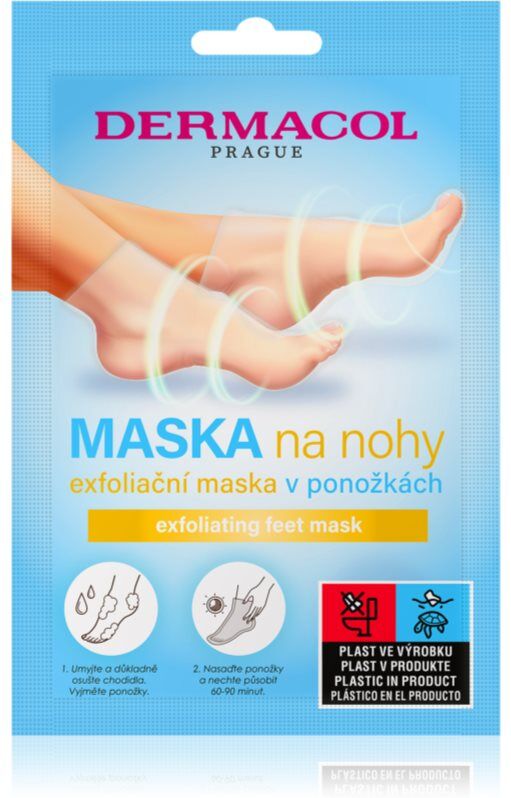 Dermacol Foot Mask Exfoliating chaussettes exfoliantes pour adoucir et hydrater la peau des pieds 1 une paire de
