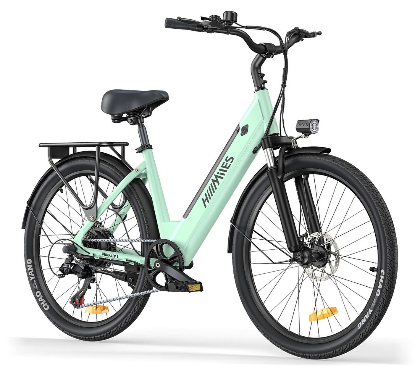 HillMiles MileCity 1 E-Bike 26 Zoll Citybike 250W 36V 13Ah 120km 7-Gang Grün