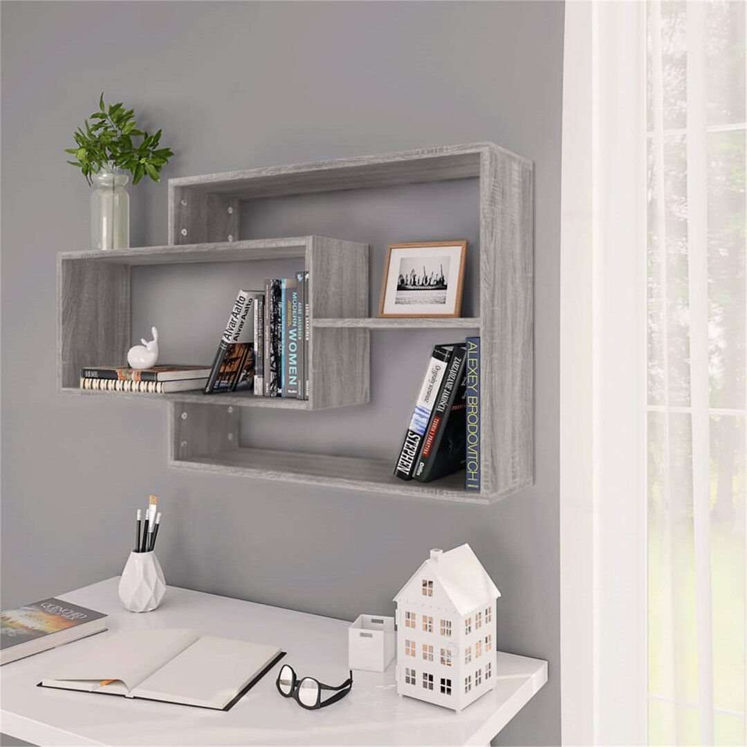 Mack + Milo Wall Shelf 104x20x58.5 cm Engineered Wood Grey
