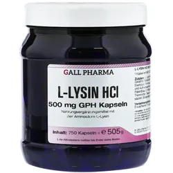 L-lysin 500 mg GPH Kapseln 750 St