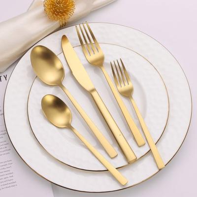 Vivience 20 Pc Matte Flatware Set with Square Handles