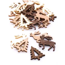 Streuteile "Rentier, Tanne", 4 cm, 24 Stück