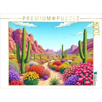 CALVENDO Puzzle Super Bloom in der kalifornischen Wüste | 1000 Teile Lege-Größe 64x48cm Foto-Puzzle für glückliche Stunden