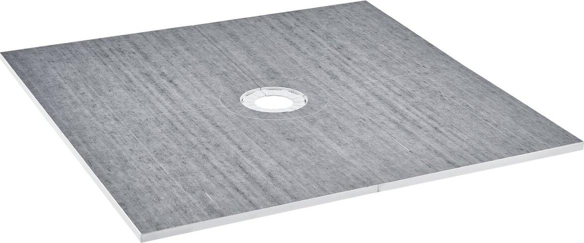 Duschrand-Set, 1828 x 1828 mm Duschwanne-Set mit 160 mm zentralem Abfluss, leichtes EPS-Duschinstallationsset mit 2 wasserdichten Tüchern, Duschwannen-Neigungsstäbe passend für Badezimmer