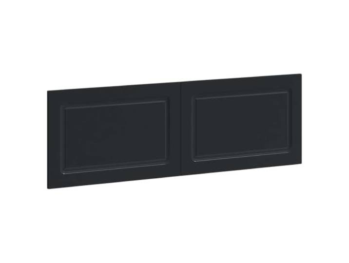 Makastle Wandmontiertes Kopfteil Schwarz Holzwerkstoff 160x50 cm Feuchtigkeitsbeständig