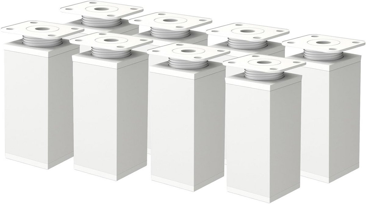 Set van 8 Verstelbare Metalen Tafelpoten voor Meubels en Banken