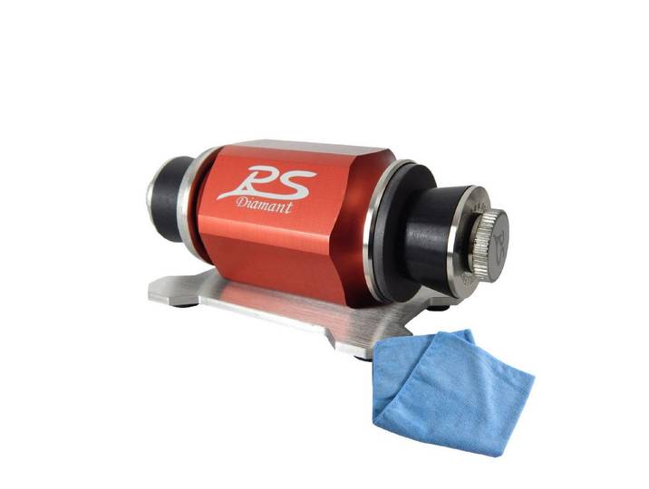 Duke-Handel Messerschärfer Rollenschärfer, Rollenschleifer, Scherenschärfer, Edelstahl-Lager, eloxierter Aluminiumblock, Ballig/Konvex X-Schliff