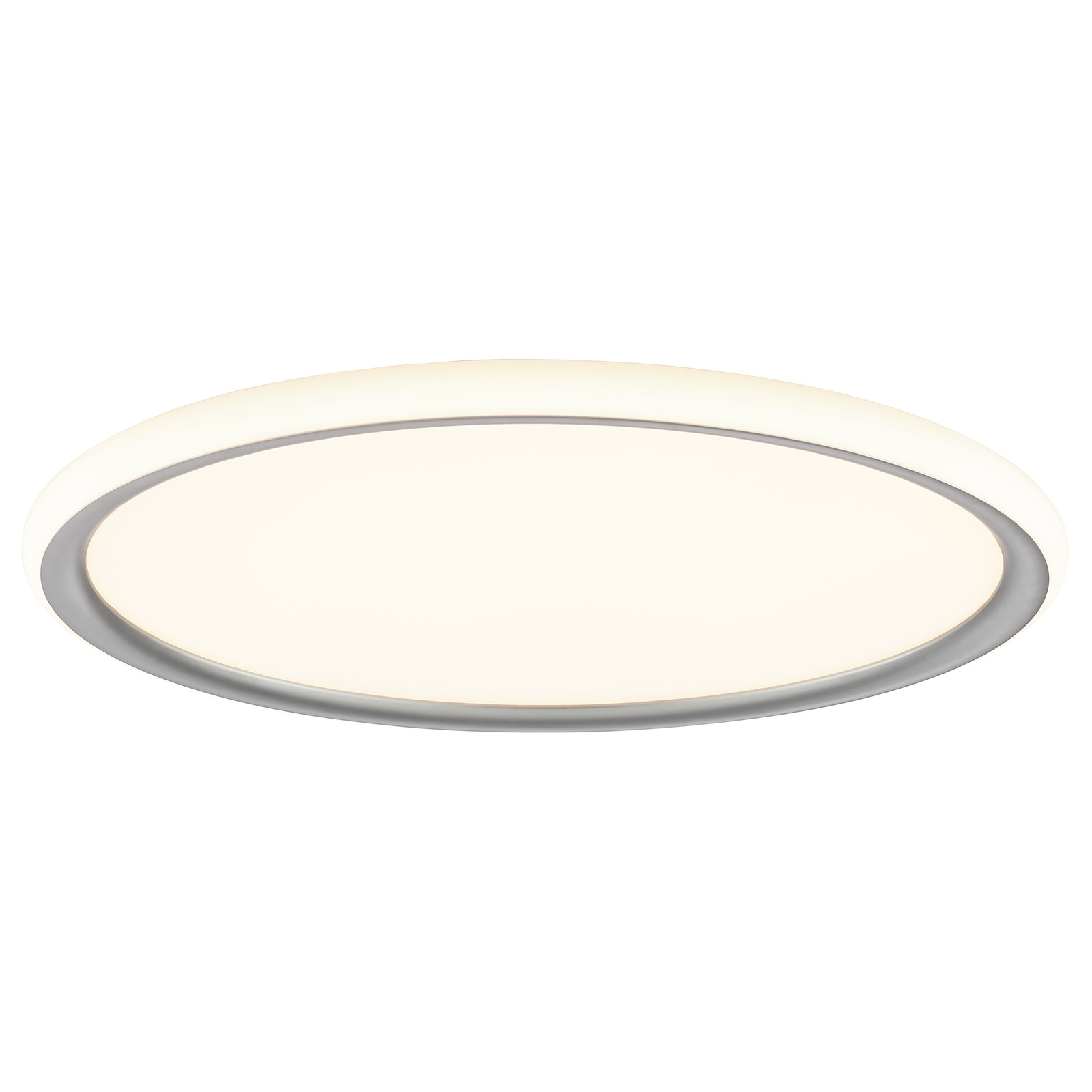 home24 LED-plafondlamp Carloz, Zilver, Ø 40 cm