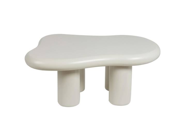 COUCHTISCH weiß asymmetrisch 92/67 cm Ondle
