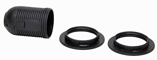 Kopp Isolatiemateriaal E27 met 2x parapludragerring, zwart, 214305049