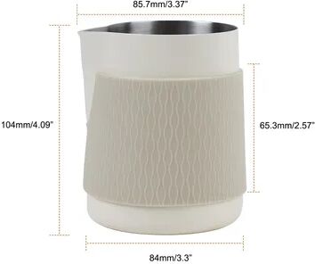 Trendy Discount Goods Espresso Steaming Pitcher With Sharp Spout Milk Frothing Jug Without Handle dark Khaki