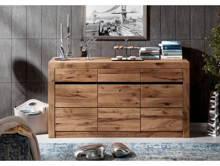 Sideboard Wildeiche / Zerreiche 150x43x80 natur geölt MONTREUX #151