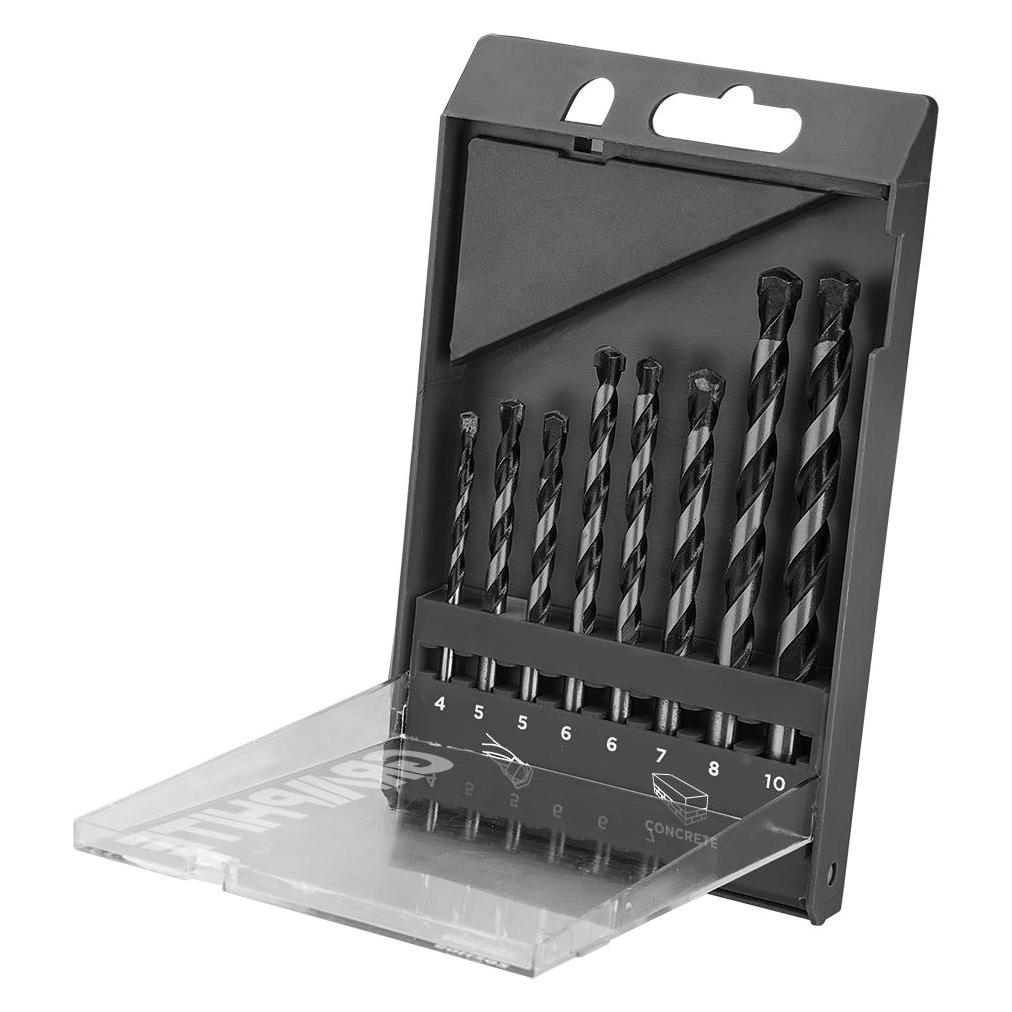 Graphite Set of concrete drills 8 pcs. - 4, 5, 5, 6, 6, 7, 8, 10 mm (TOP-57H351)