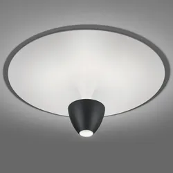 Helestra REDO LED-Deckenleuchte 12 W 2700 K Warmweiß, dimmbar, Schwarz-Weiß, Ø 50 cm